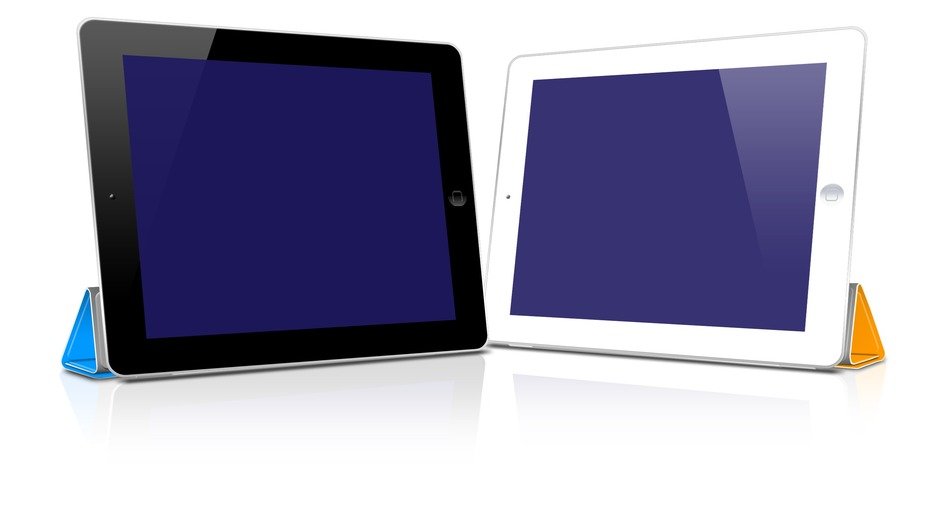 black and white iPads