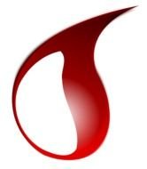 red and white Blood Drop, Clip Art
