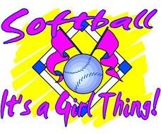 Girls Softball Clip Art N19