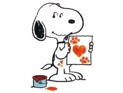 clipart of the snoopy painter