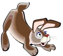 brown hare as a graphic illustration