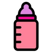 pink Baby Bottle as a drawing