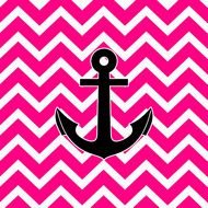 Anchor With Chevron Pattern Computer Wallpaper