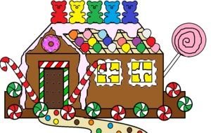 Clipart illustration of How To Draw A Gingerbread House
