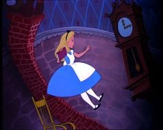 Alice Falling Down Rabbit Hole