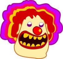 Scary Cartoon Clown Clip Art