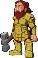 clipart of the Dwarf Warrior