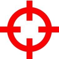 Transparent Red Crosshairs