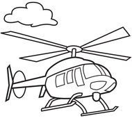 Police Helicopter Coloring Pages drawing