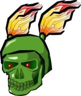 Skull With Flames N6