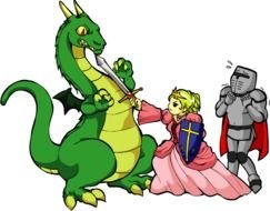 Clipart of Dragon And Princess