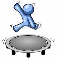 Jumping On Trampoline Clip Art N18