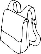 Backpack, outline, Coloring Page