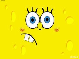 spongebob with funny facial expression