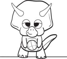 Cartoon Dinosaur Coloring Pages N3