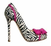 Zebra Print High Heel Shoes