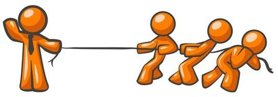 Unfair Tug Of War as a Clip Art