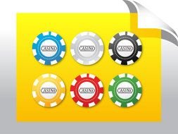 Casino Chips as a graphic illustration