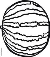 Watermelon Fruit Coloring Pages