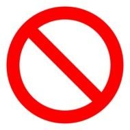 red prohibition sign as illustration