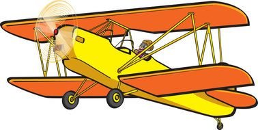 red Airplane Clip Art drawing