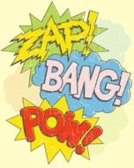 Zap! Bang! Pow! as a graphic illustration