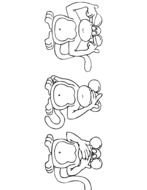 Cartoon Baby Monkey Coloring Pages