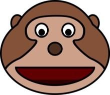 Cartoon Monkey Head Clipart Medium Size