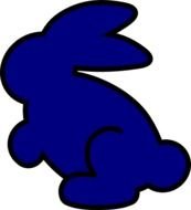 Blue Bunny Clip Art