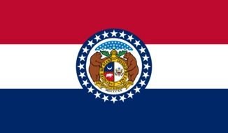 State flag of Missouri with coat of arms
