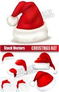 Santa Claus Hat Vector Set Of 8 Different Hats In