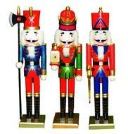 three vintage Christmas Nutcracker Soldier
