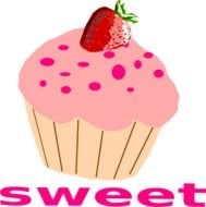 Strawberry Cupcake Clip Art