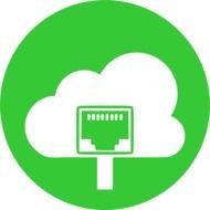 green Ethernet Connected Cloud drawing