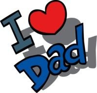 drawing of i love dad text