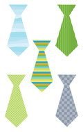 colorful Ties for boy, Clip Art