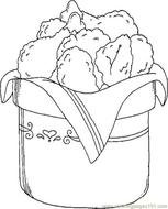 Fried Chicken Coloring Pages