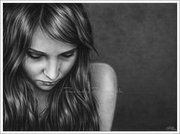 Sad Girl Face Drawing N2