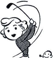 clipart girls in golf