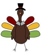 Running Turkey Clip Art drawing