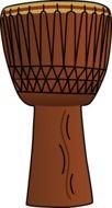 brown african drum