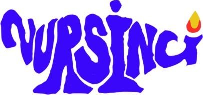 Blue "Nursing" sign clipart