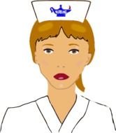 portrait of a nurse in a white coat