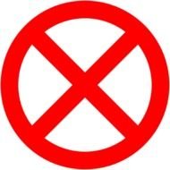 red No Sign Clip Art drawing