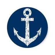 Navy Blue Anchor