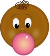 brown face drawing