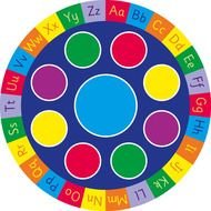 Clip art of Rainbow ABC Carpet