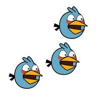 Blue Angry Birds clipart