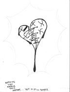 Black And White Broken Heart Drawing