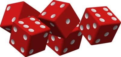 red and white Dice, render